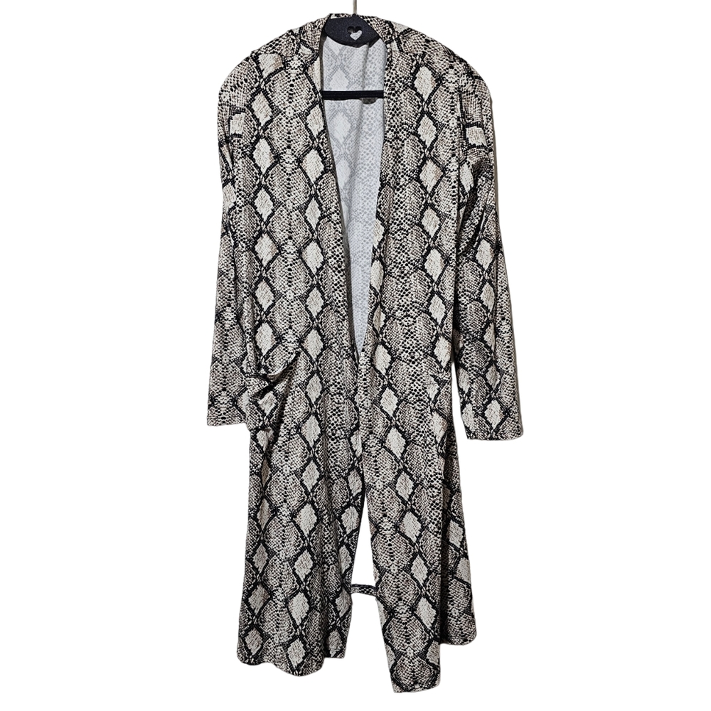 Like New Texas True Threads Snake Skin Print Open Front Cardigan